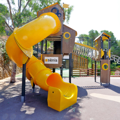 Children's playground next to the pool